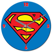 Superman 13 1/2-Inch Cordless Wood Wall Clock